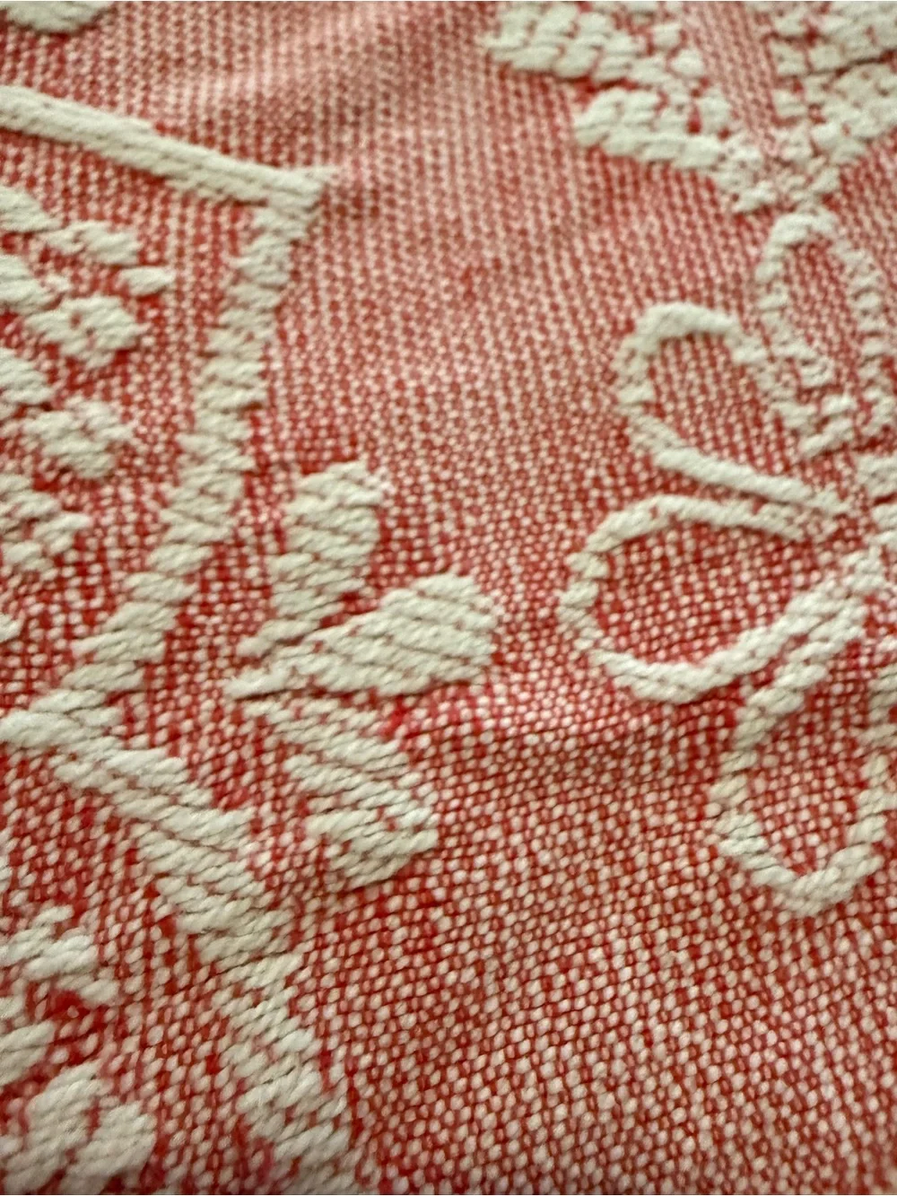 Vintage  gorgeous Morgan-Jones pink floral oversized twin MCM bedspread